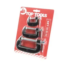 Инструмент TOP TOOLS 12A375 струбцины 25мм/50мм/75мм, тип G, набор 3шт BL