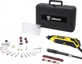 Шлифмашина прямая сетевая DEKO DKRT200E 43 tools + case [063-1411]