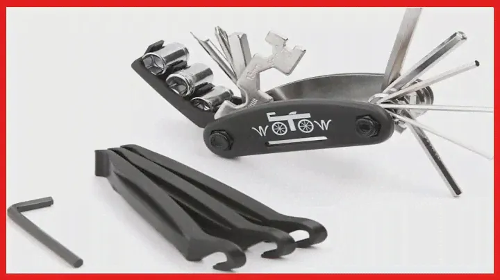 WOTOW Bike Repair Tool Kit, 16 in 1 Bicycle Multitool with Bike Tire Levers Hex Spoke Wrench